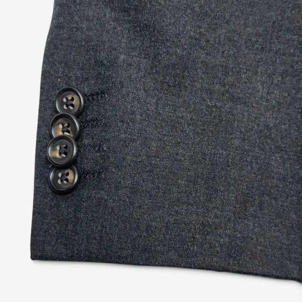 Lauren Ralph Lauren Wool Blazer Mens 46R Charcoal Gray Sport Coat Jacket Preppy